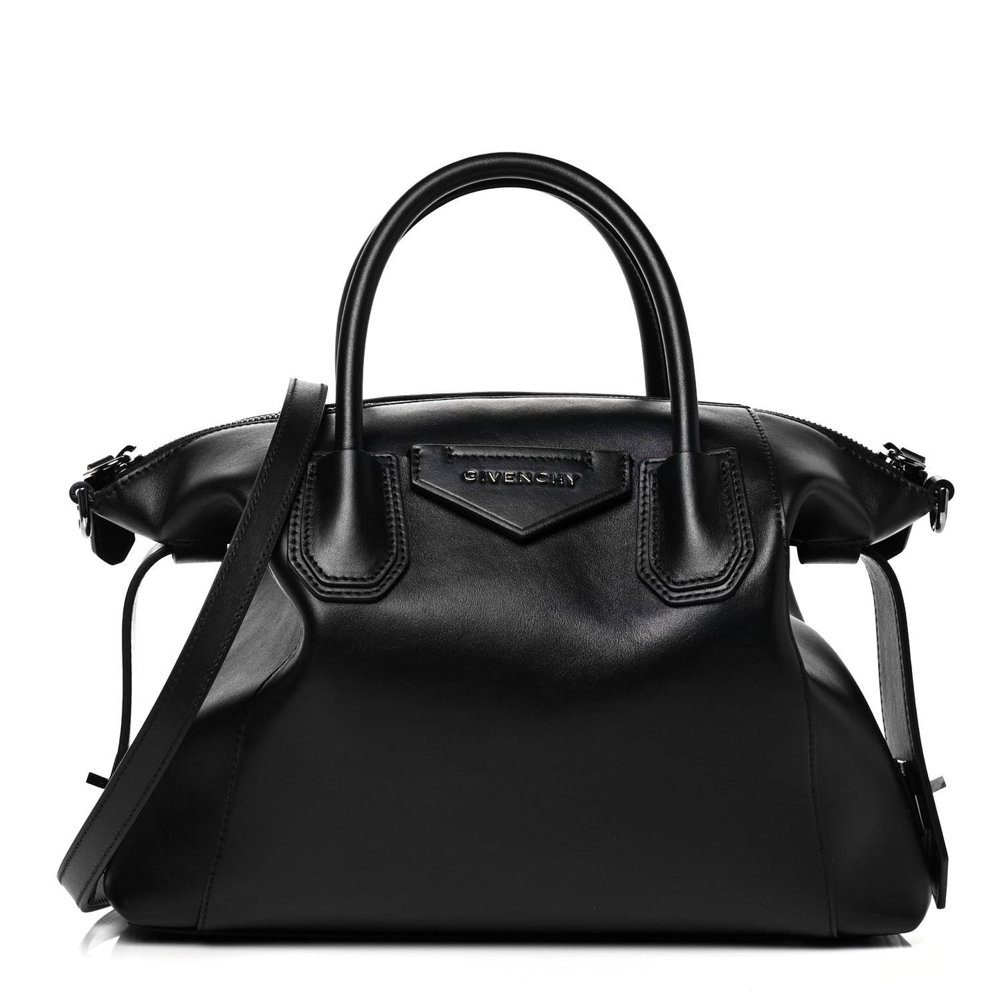 Smooth Calfskin Small Soft Antigona Black