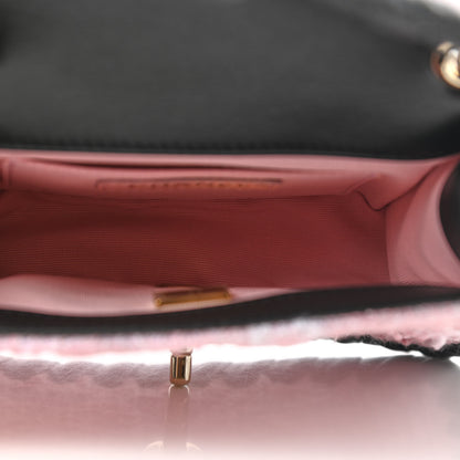 Chanel Tweed Braided Calfskin Mini My Own Frame Flap Pink Black 5 of 9