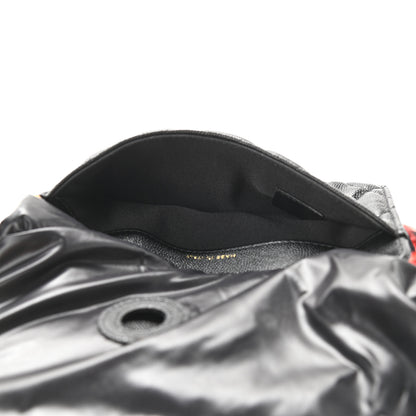 Chanel Caviar Fabric Graffiti Foldable Tote Bag With Chain Black Multicolor 10 of 15