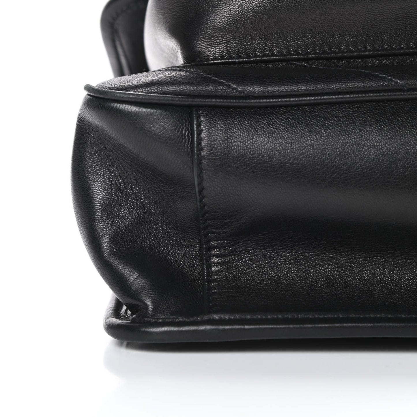 Lambskin Matelasse Monogram Medium Niki Chain Satchel Black