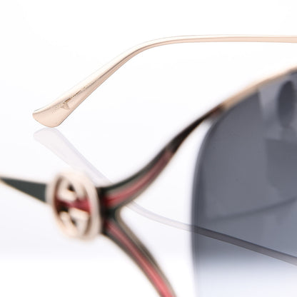 Gucci Metal Round Frame GG0225S Sunglasses Gold 7 of 9