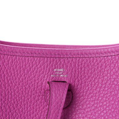 Hermes Taurillon Clemence Evelyne TPM Rose Pourpre 9 of 10