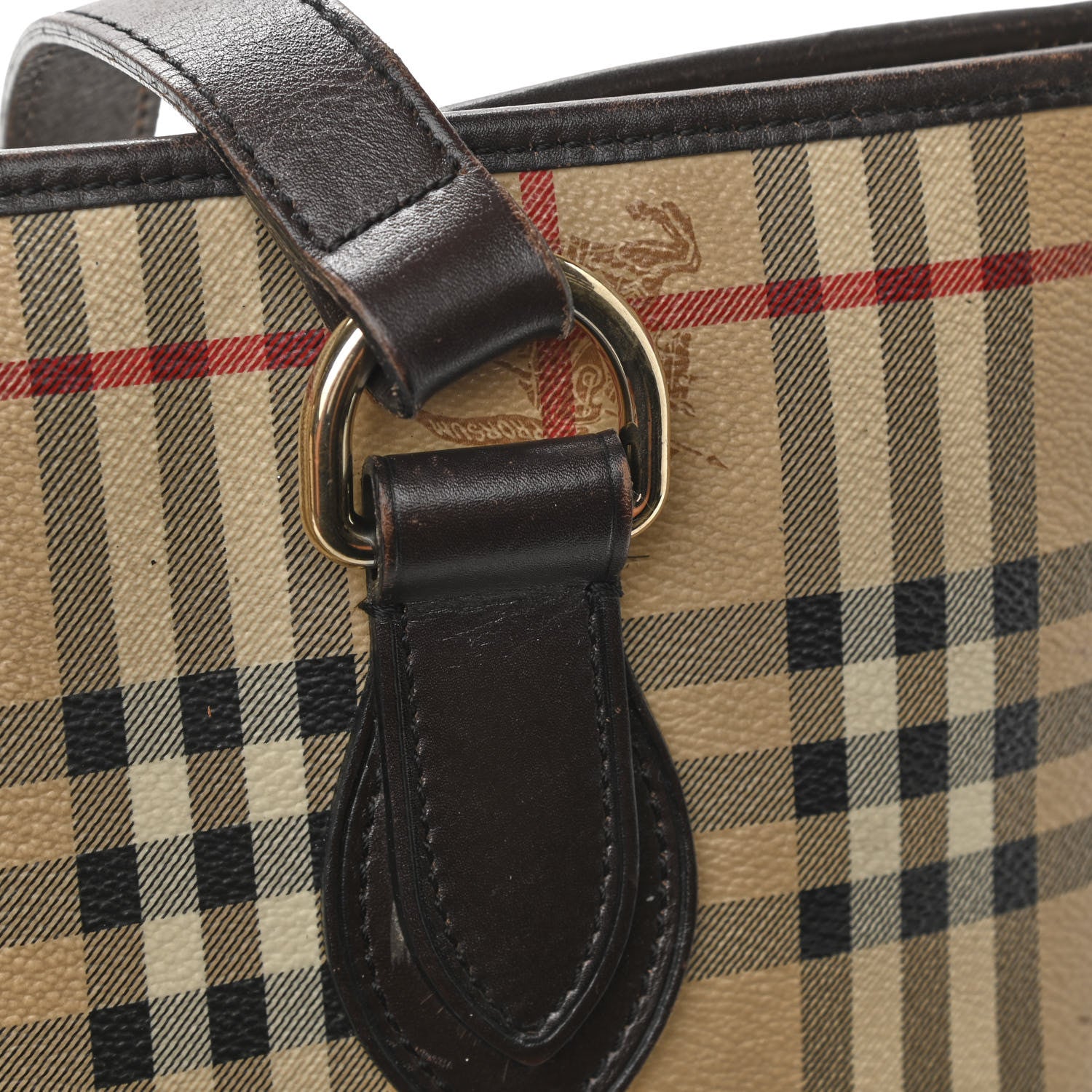 Burberry Haymarket Check Medium Regent Tote Chocolate 22 of 23