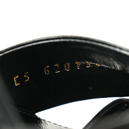 Saint Laurent Lambskin Bianca Mules 37.5 Black 9 of 10