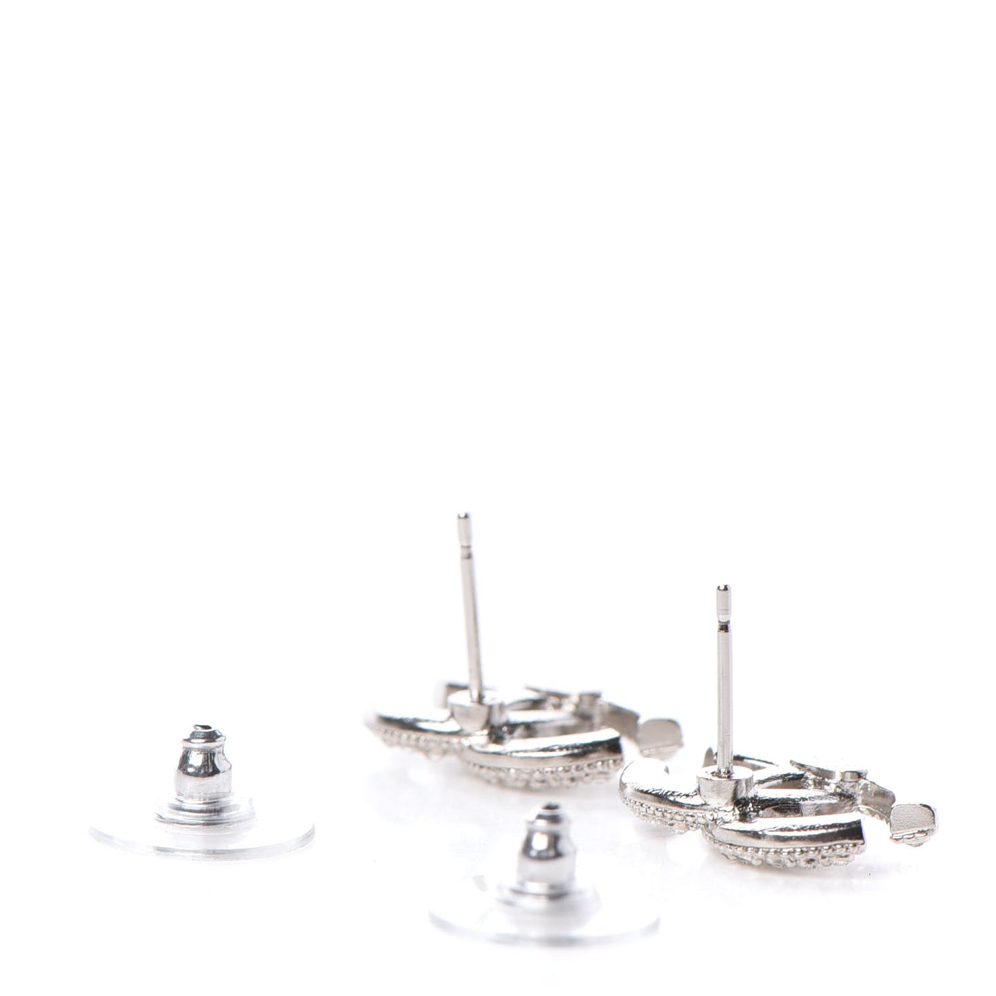 Crystal CC Earrings Silver