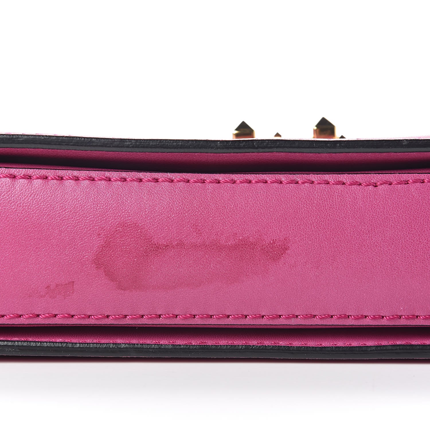 Valentino Garavani Shiny Nappa L'Amour Rockstud Shoulder Bag Fuxia 17 of 17