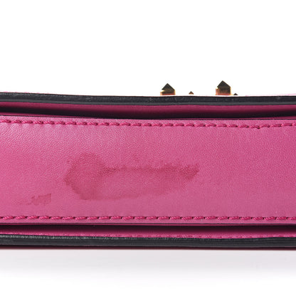Valentino Garavani Shiny Nappa L'Amour Rockstud Shoulder Bag Fuxia 17 of 17