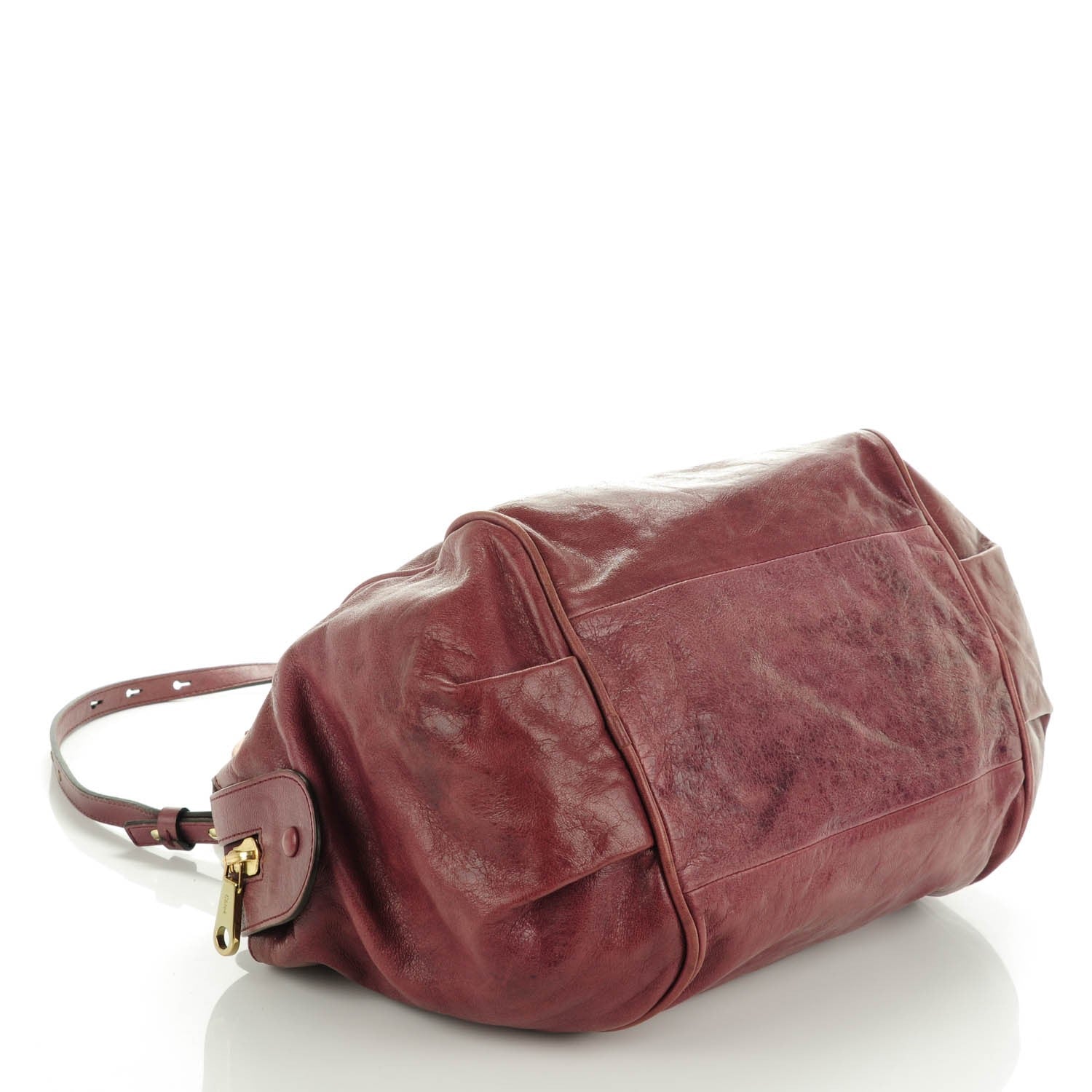 Chloe Glazed Lambskin Medium Ethel Satchel Dark Purple 4 of 9