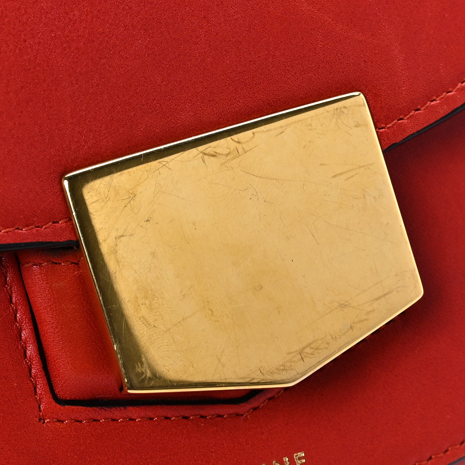 Celine Smooth Calfskin Small Trotteur Bright Red 8 of 11