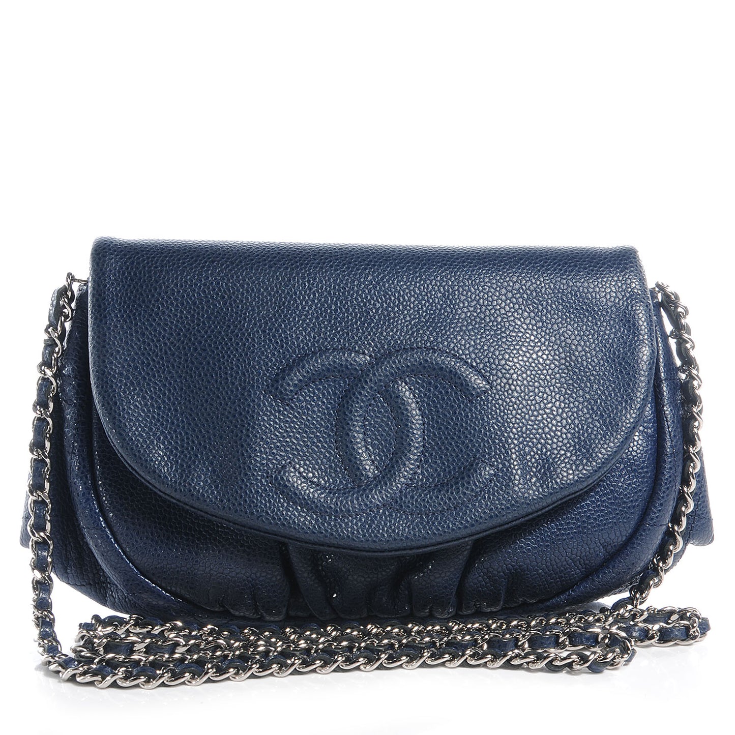 Caviar Half Moon Wallet On Chain WOC Dark Blue