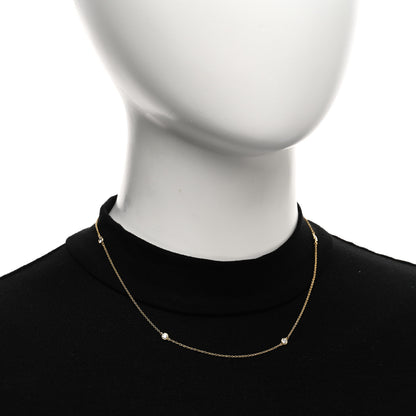 Tiffany 18K Yellow Gold Diamond .45ctw 5 Station Diamonds by the Yard Necklace 2 of 4
