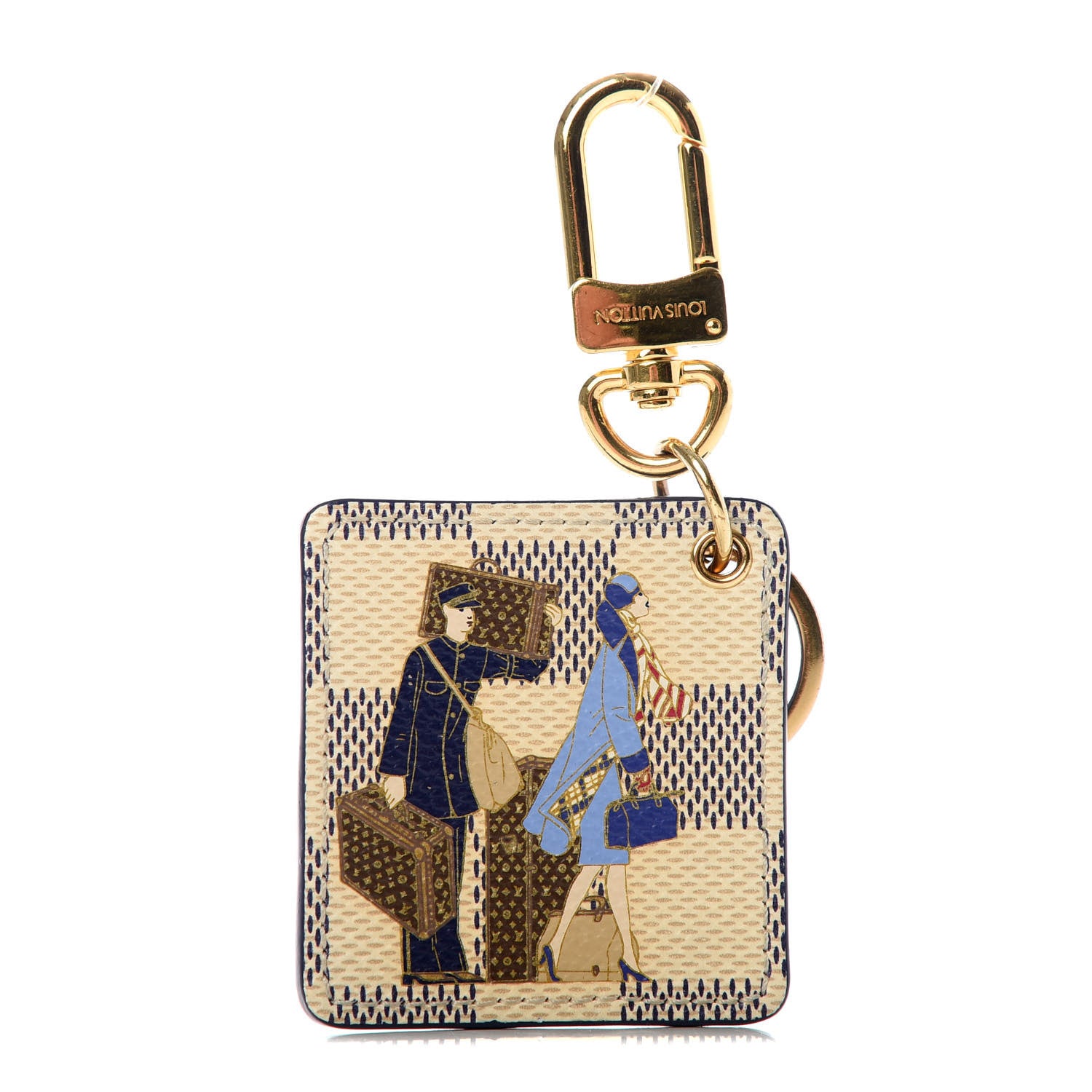 Louis Vuitton Damier Azur Illustre Groom Key Holder 1 of 4