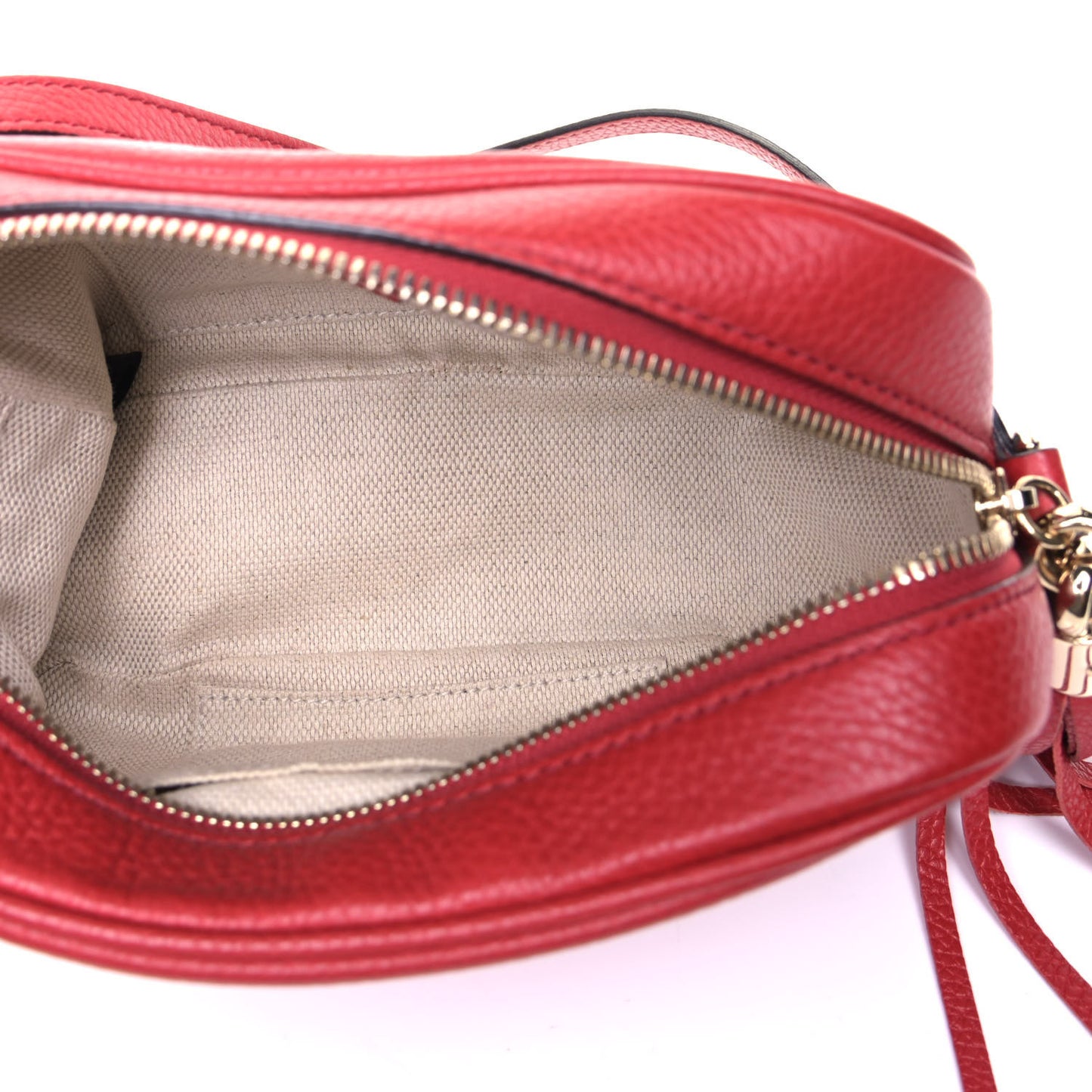 Pebbled Calfskin Small Soho Disco Bag Tabasco Red