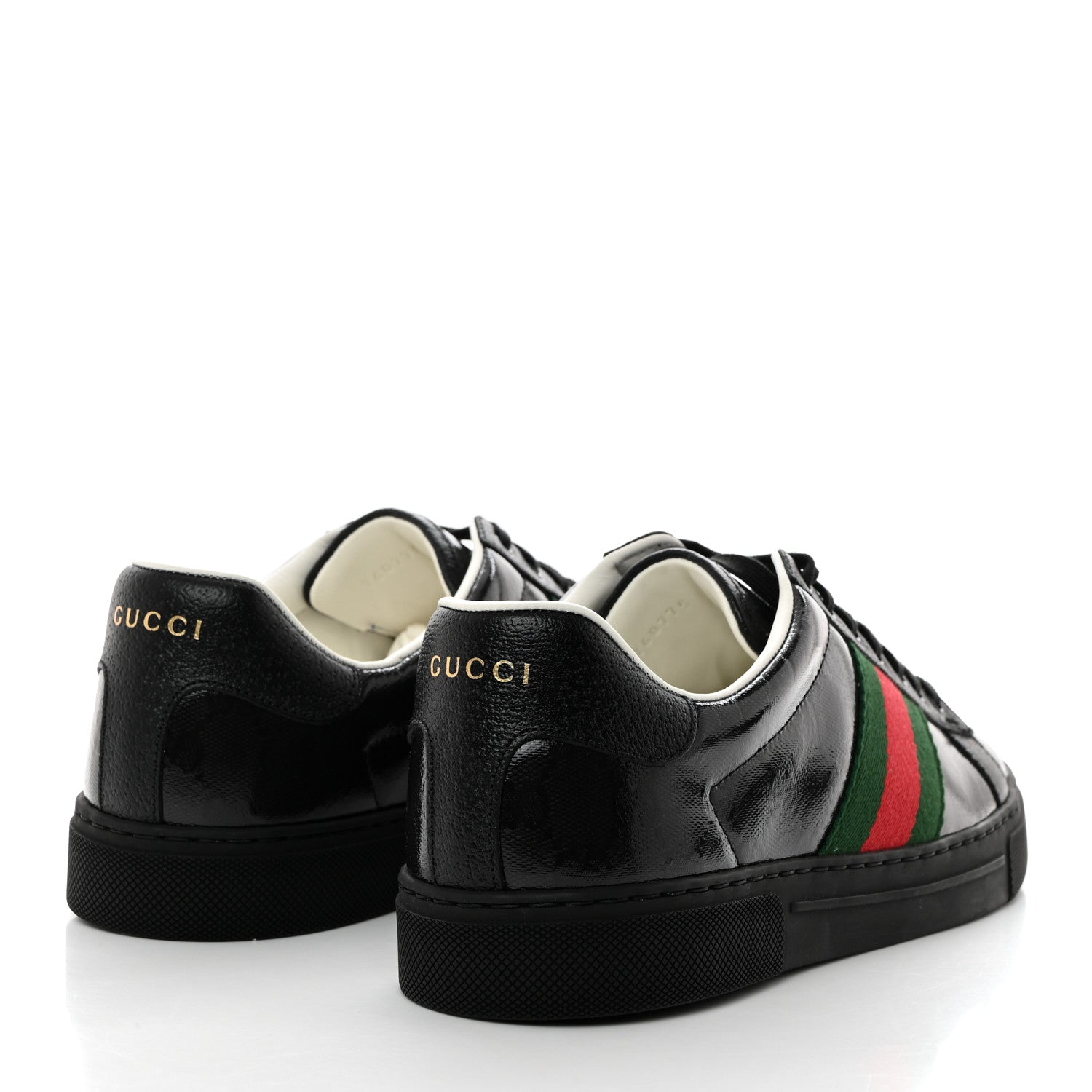Gucci Crystal GG Monogram Web Mens New Ace Sneakers 8 Black 4 of 9