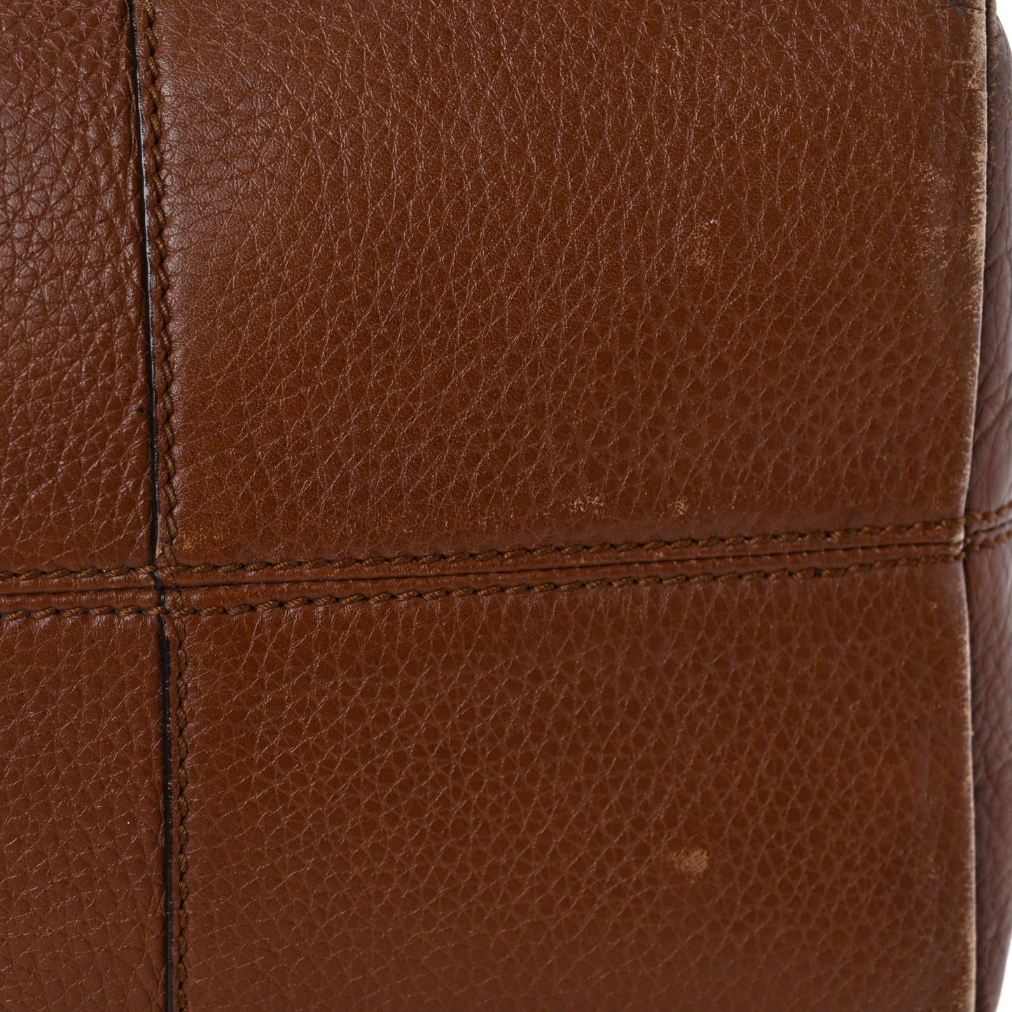 Pebbled Calfskin Medium Bree Shoulder Bag Nut Brown