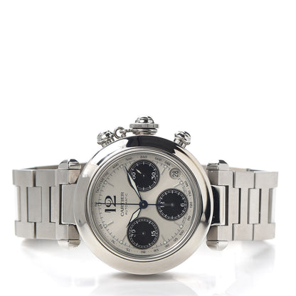 Cartier Stainless Steel 35mm Pasha C Chronograph Automatic Watch Black 2 of 5