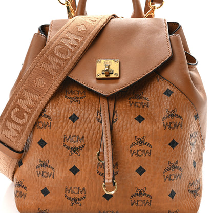 MCM Visetos Small Essential Backpack Cognac 7 of 13