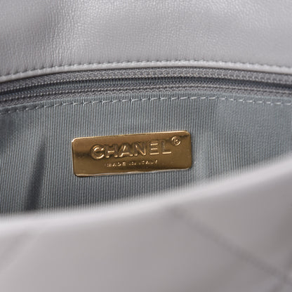 Chanel Goatskin Quilted Medium Chanel 19 Flap Grey 8 of 11