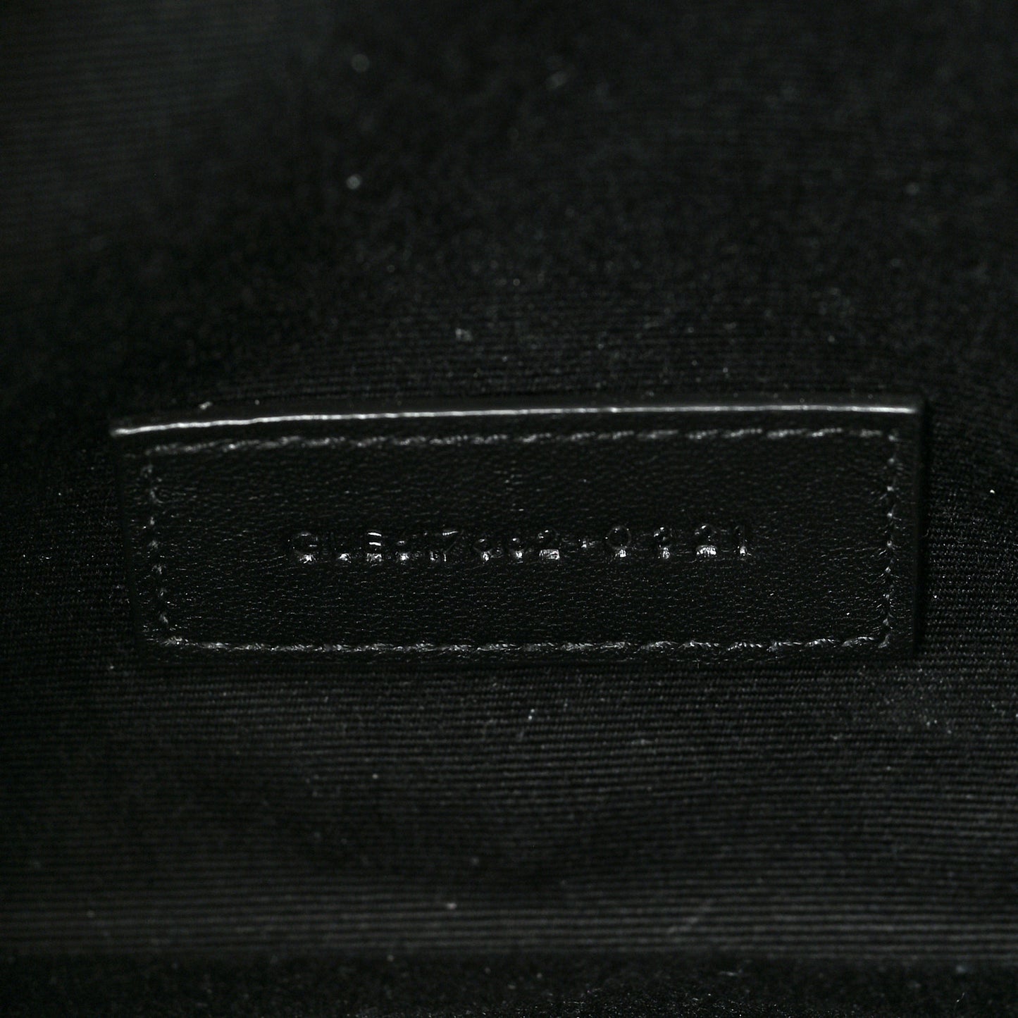 Grain De Poudre Matelasse Chevron Monogram Envelope Clutch Black