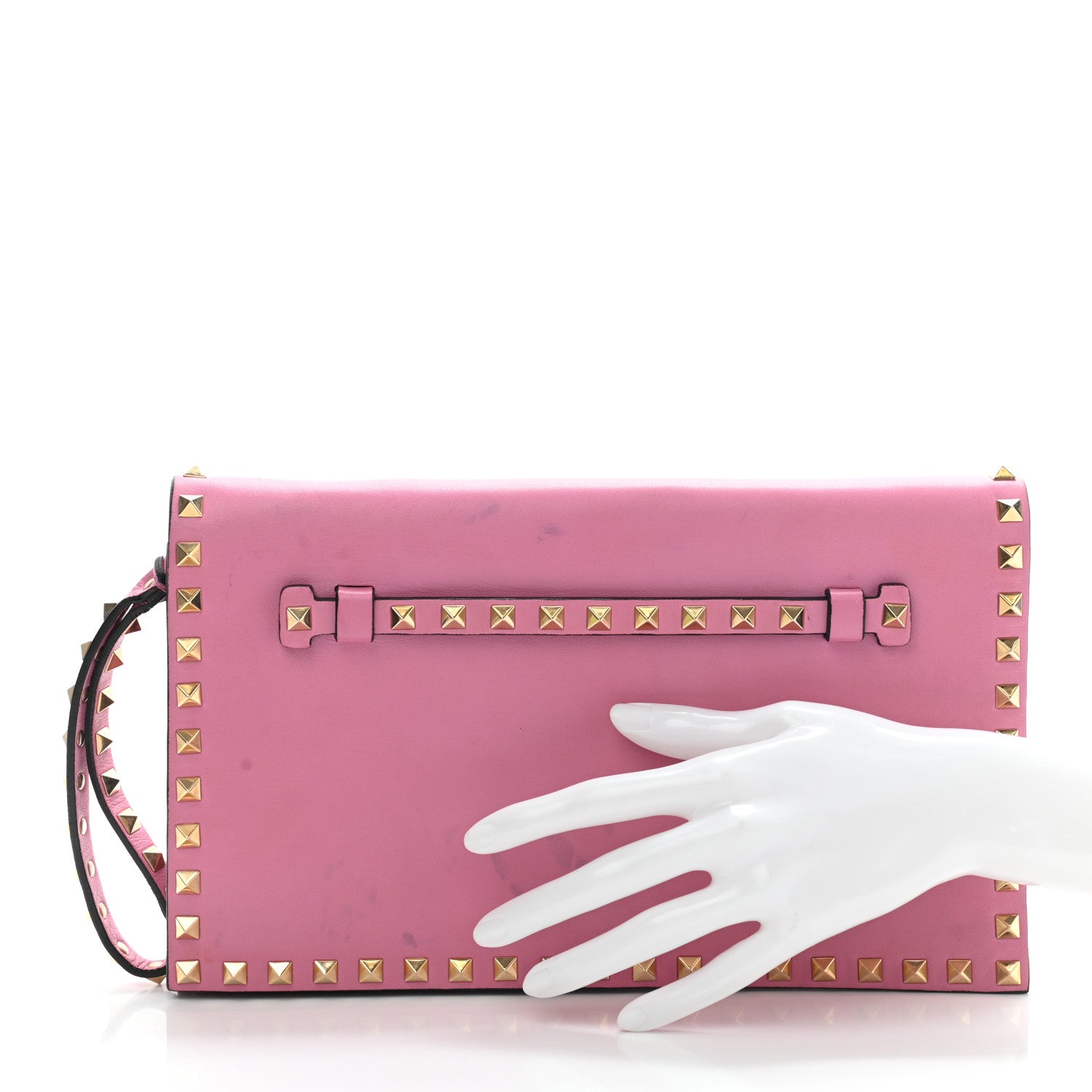 Valentino Garavani Nappa Rockstud Wristlet Clutch Ninphea 2 of 18