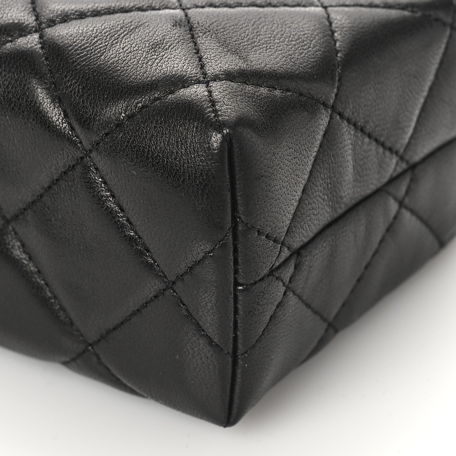 Chanel Lambskin Quilted Cosmetic Case Black 8 of 9