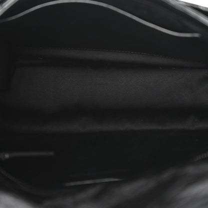 Saint Laurent Crinkled Calfskin Matelasse Monogram Medium Niki Chain Satchel Black 5 of 10