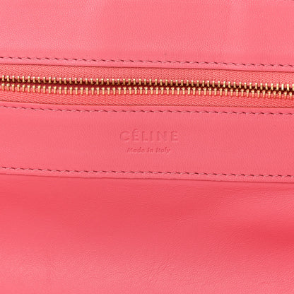 Celine Lambskin Horizontal Bi-Color Cabas Pink Rust 7 of 13