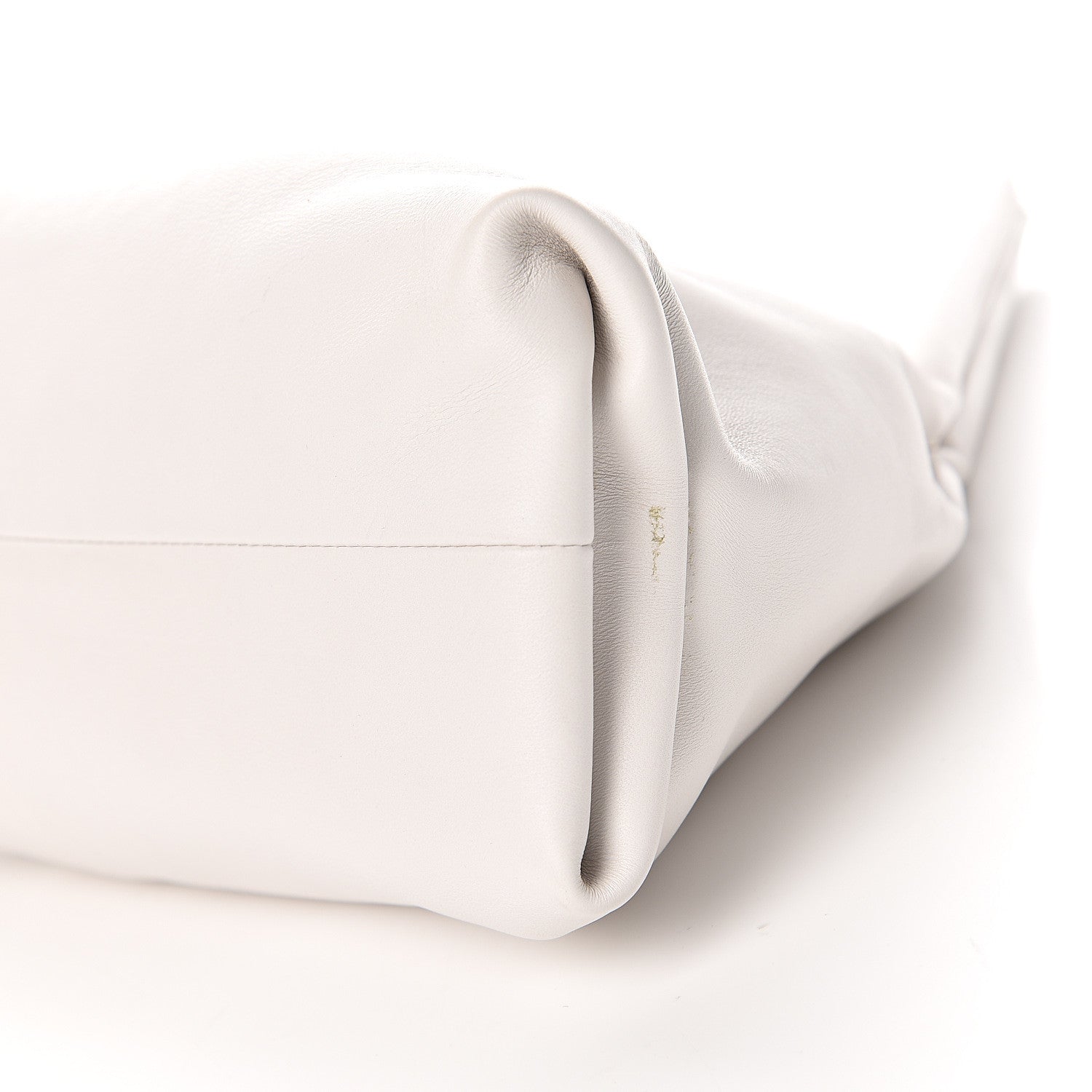 Bottega Veneta Lambskin BV Trine Clutch Bianco 7 of 8
