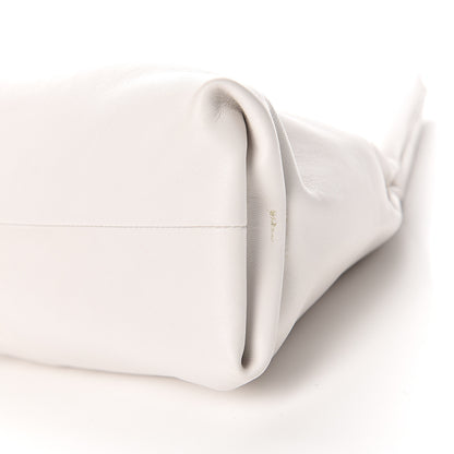 Bottega Veneta Lambskin BV Trine Clutch Bianco 7 of 8