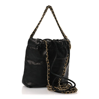 Chanel Shiny Caviar Quilted Mini Chanel 22 Black 3 of 12