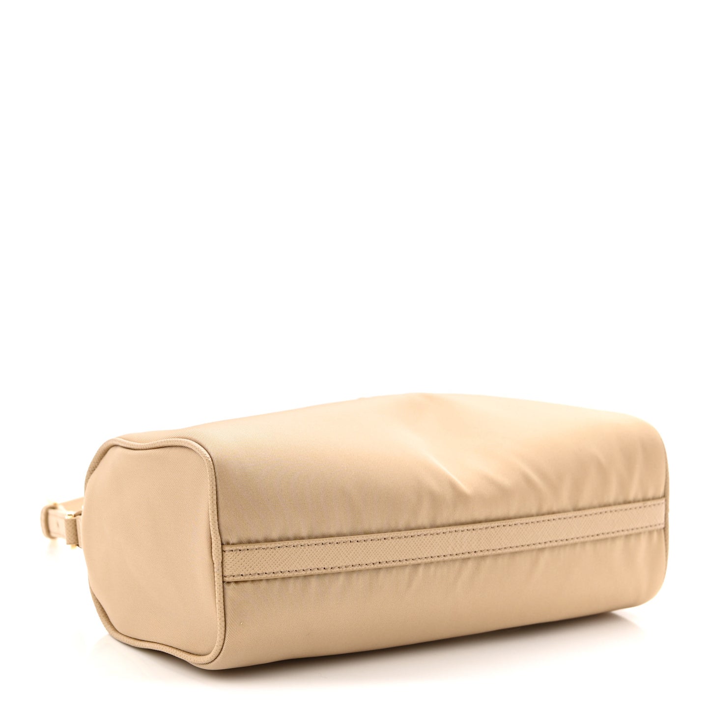 Re-Nylon Triangle Pouch Shoulder Bag Camel Brown