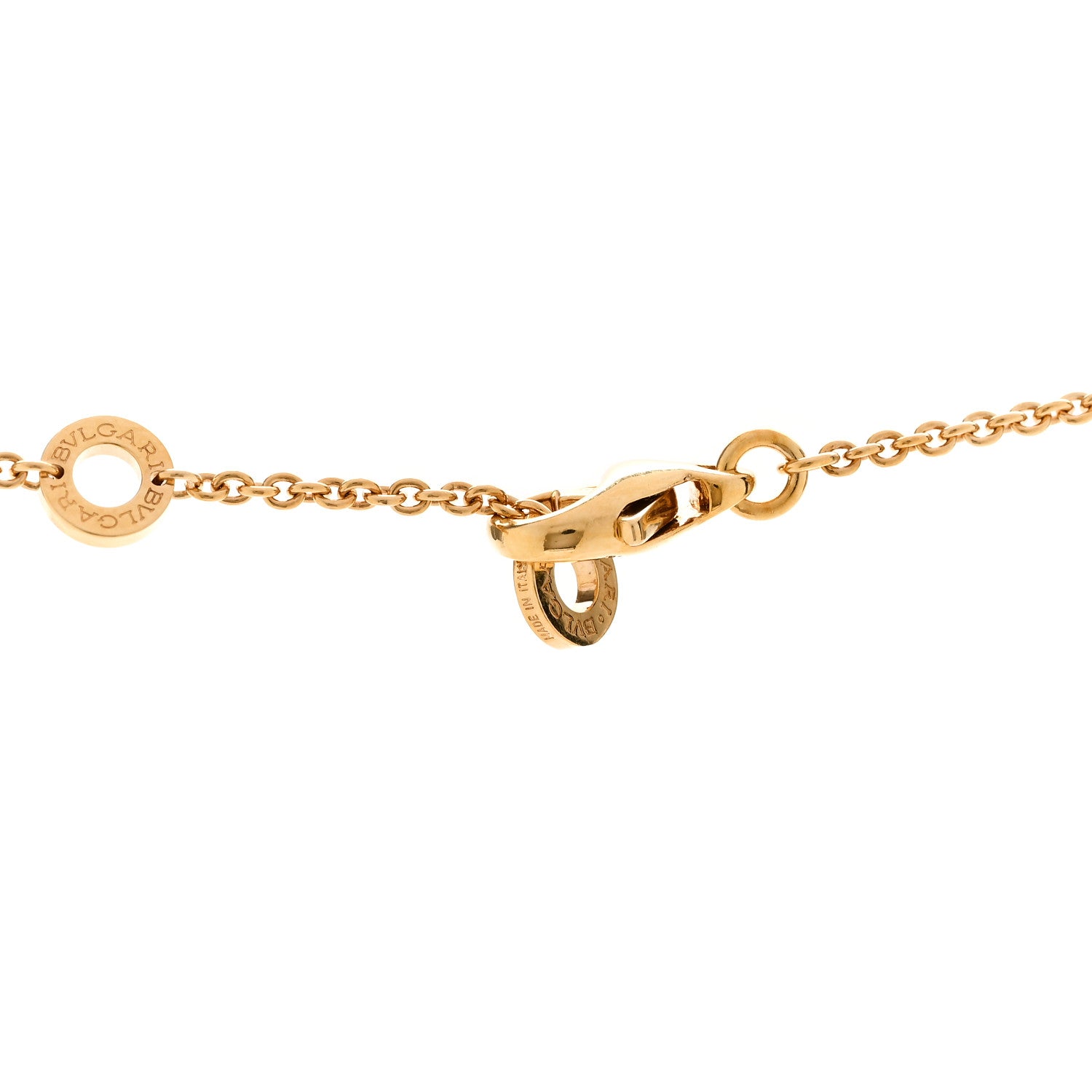 Bulgari 18K Yellow Gold Diamond Multi-Gemstone B.Zero Lavallier Necklace 4 of 5