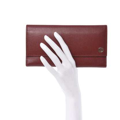 Gucci Calfskin GG Continental Wallet Red 2 of 8