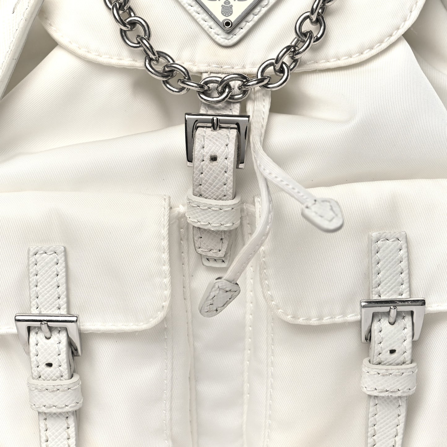 Nylon Vela Mini Crossbody Backpack White