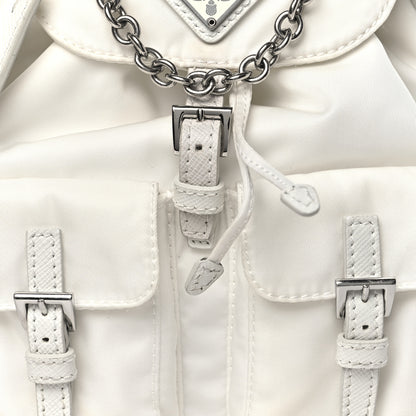 Prada Nylon Vela Mini Crossbody Backpack White 8 of 12