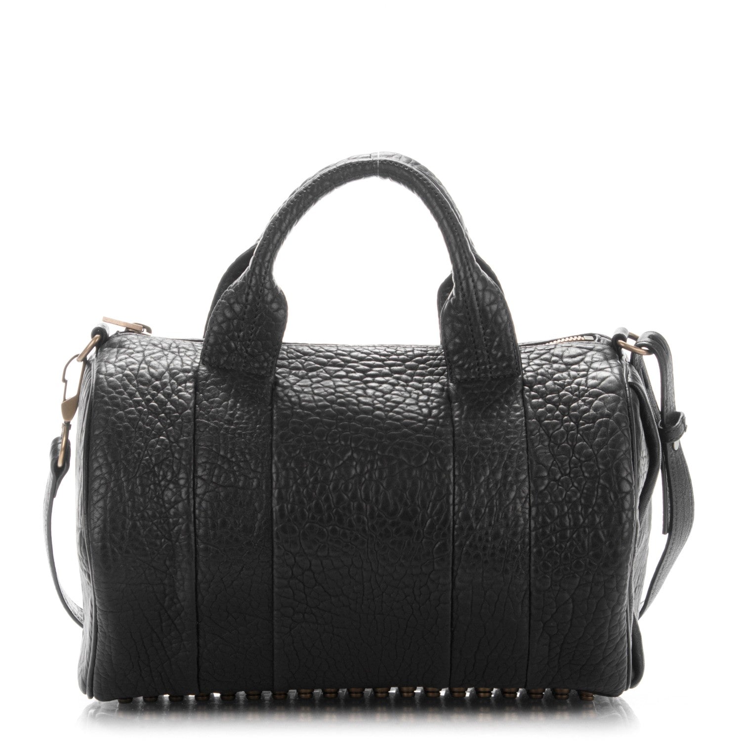 Alexander Wang Pebbled Lambskin Rocco Black Antique Brass Hardware 1 of 6