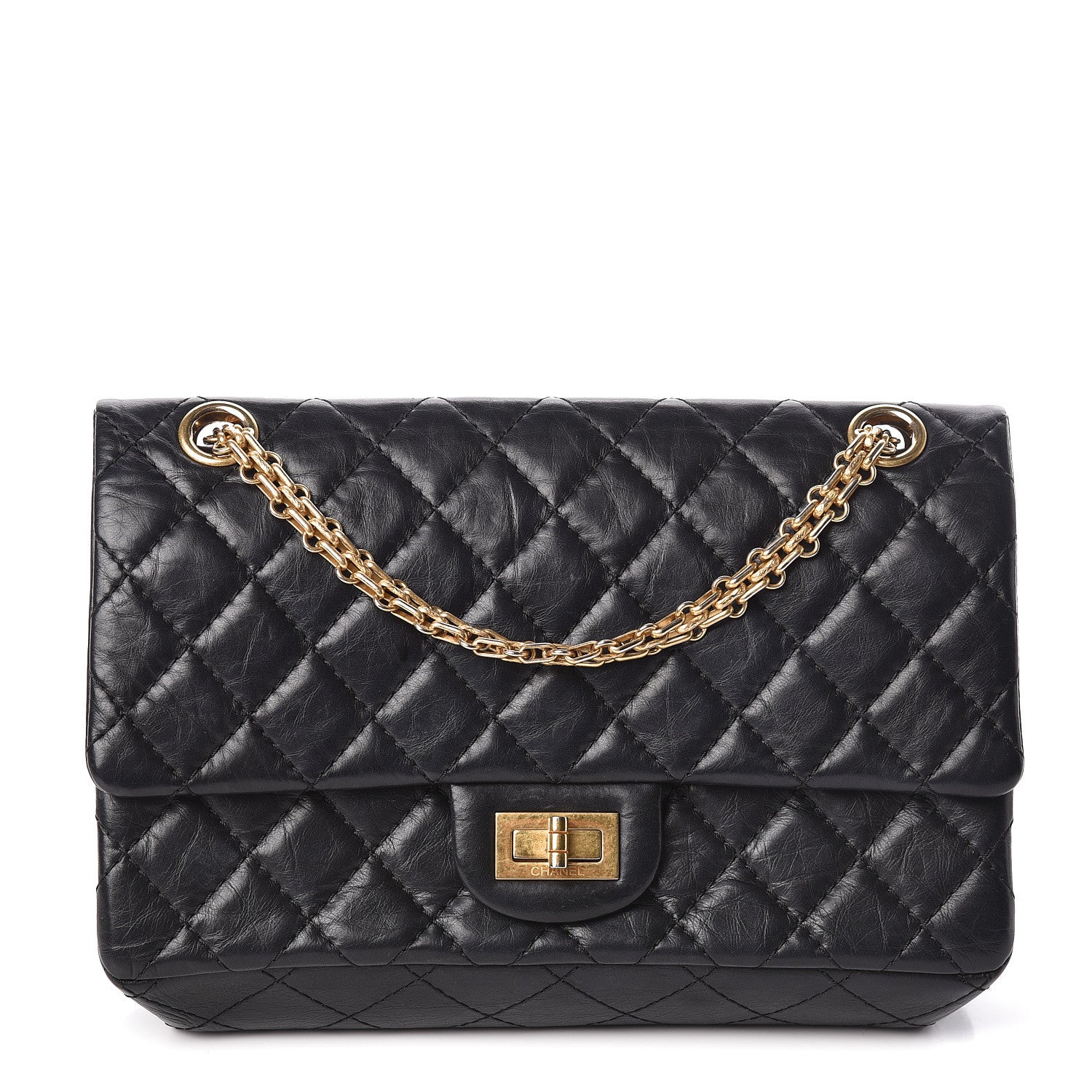 Chanel Aged Calfskin Quilted 2.55 Reissue 225 Flap Black 1 of 10