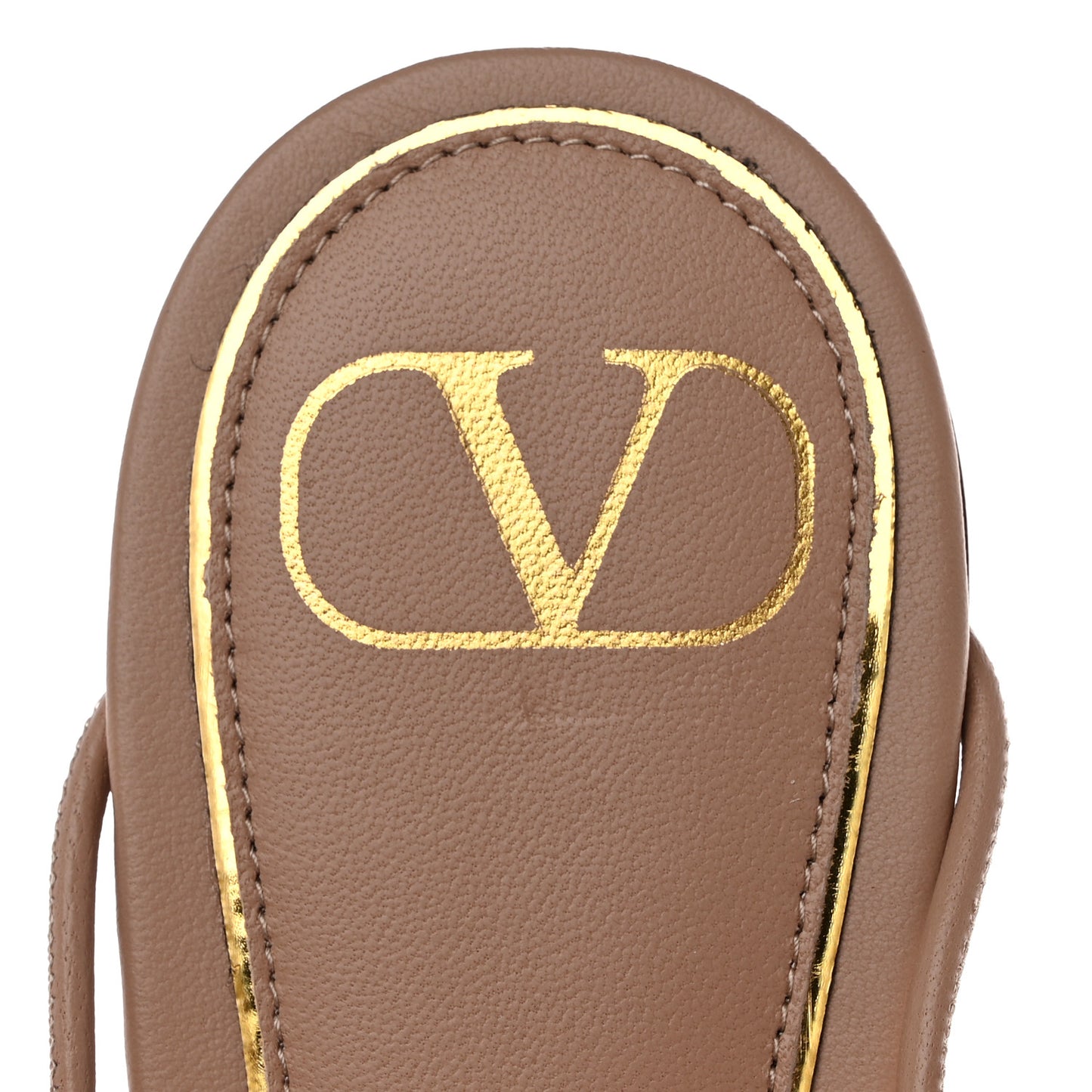 Calfskin Rockstud No Limit Gladiator Flat Sandals 39 Nude