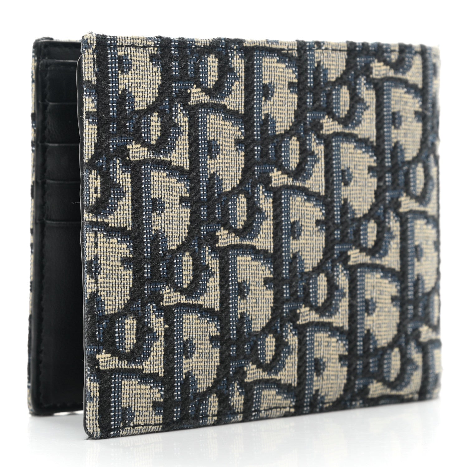 Christian Dior Oblique Compact Wallet Black 2 of 8