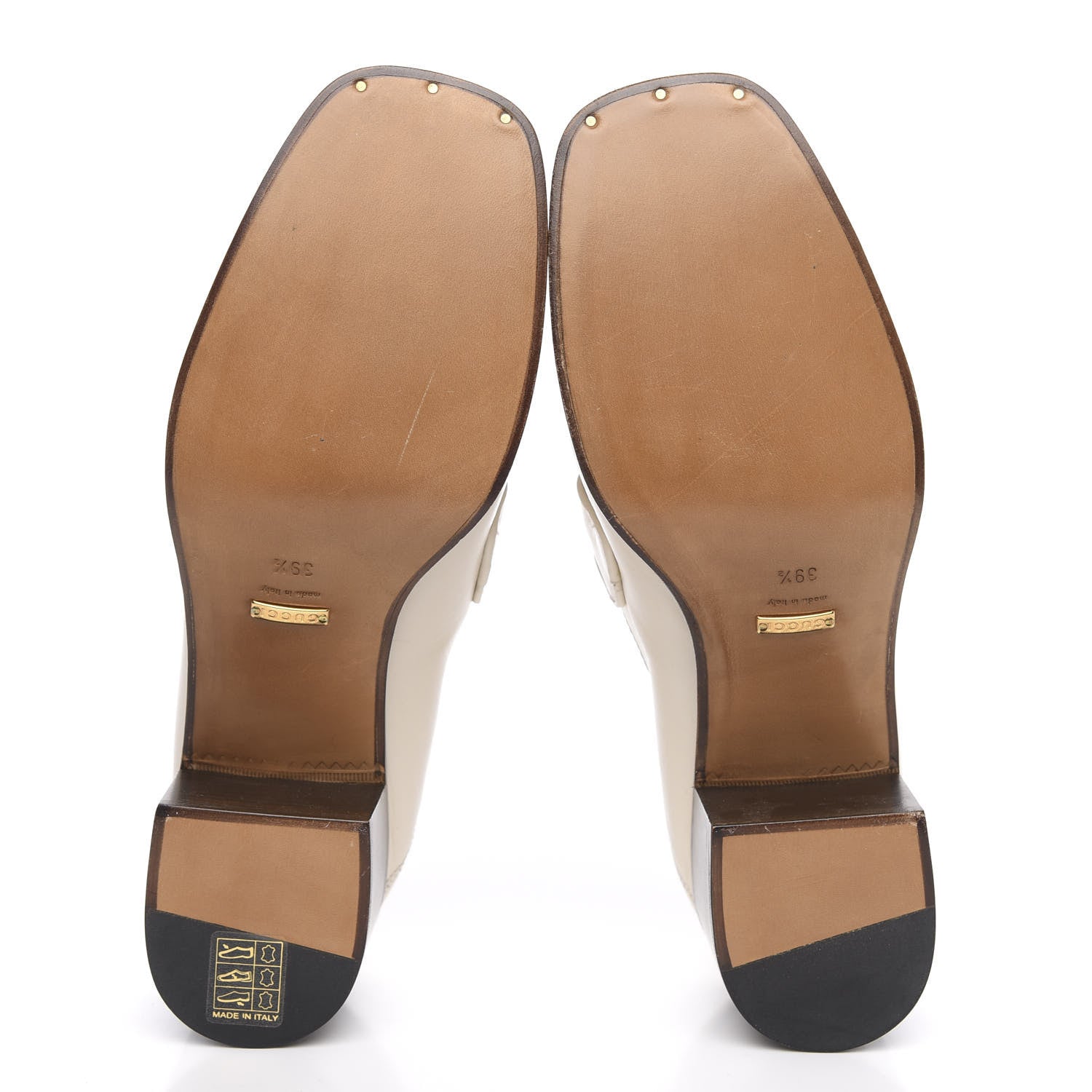 Gucci Malaga Kid Horsebit Loafer Pumps 39.5 White 5 of 10