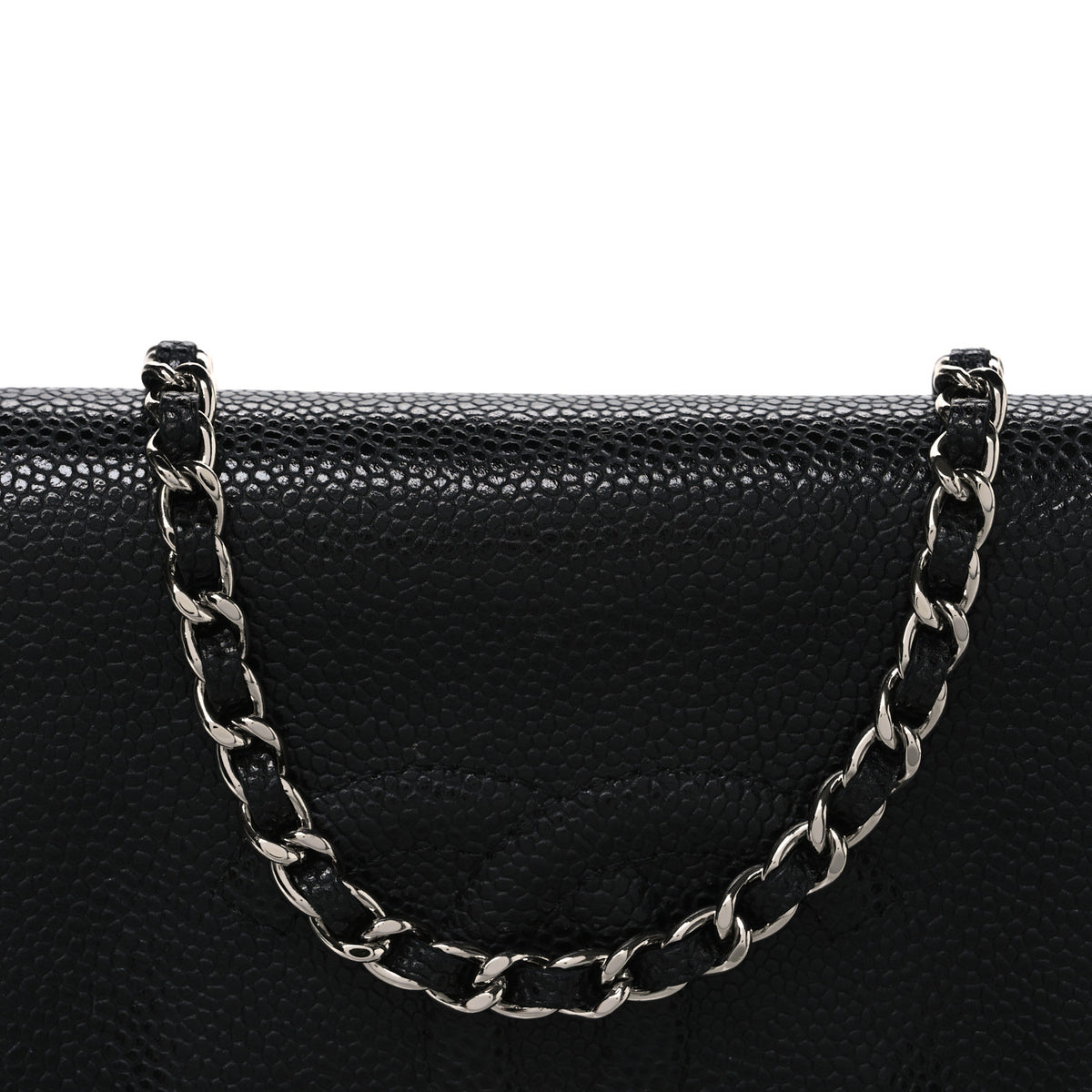 Chanel Caviar Half Moon Wallet On Chain WOC Black 9 of 12