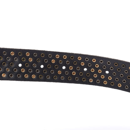 Gucci Calfskin Studded Feline Belt 85 34 Black 5 of 6