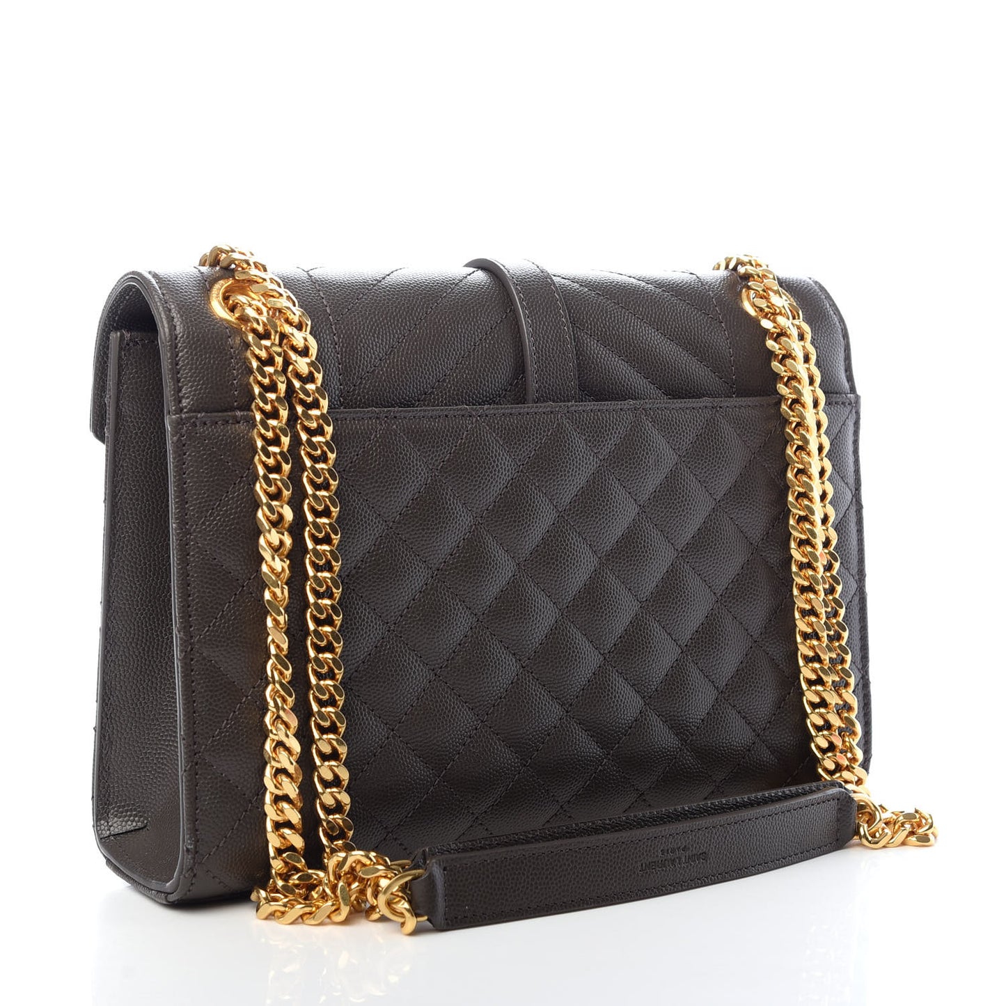 Grain De Poudre Textured Mixed Matelasse Triquilt Medium Monogram Satchel Pebble