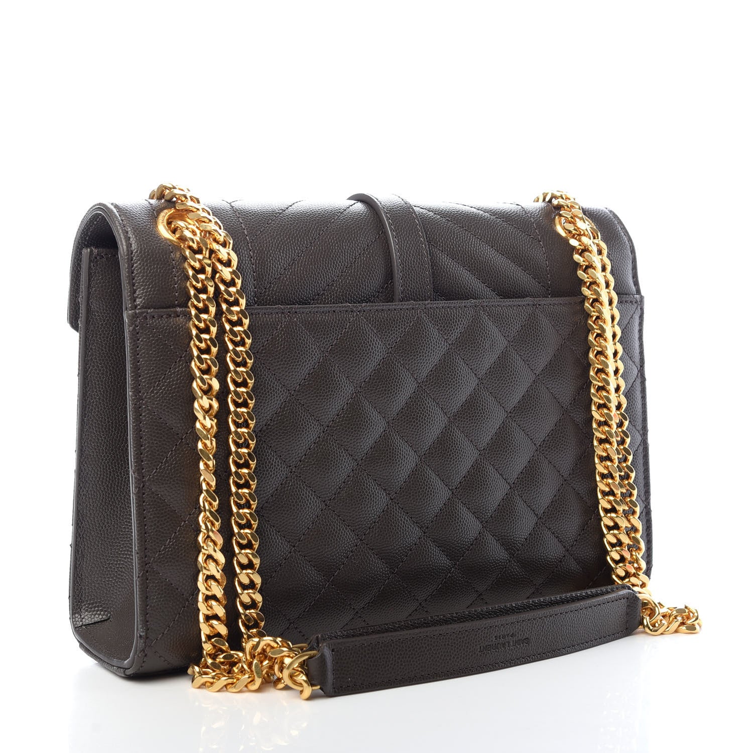 Saint Laurent Grain De Poudre Textured Mixed Matelasse Triquilt Medium Monogram Satchel Pebble 3 of 9