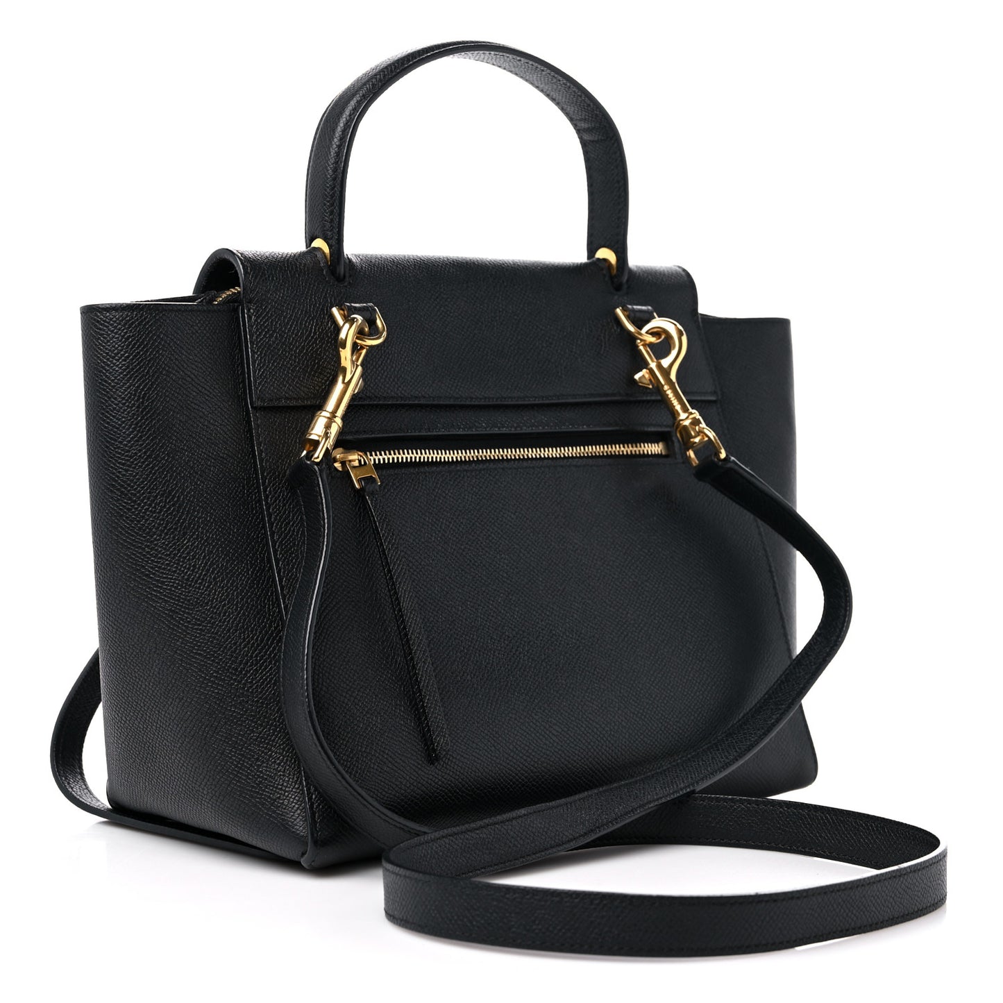 Grained Calfskin Micro Belt Bag Black