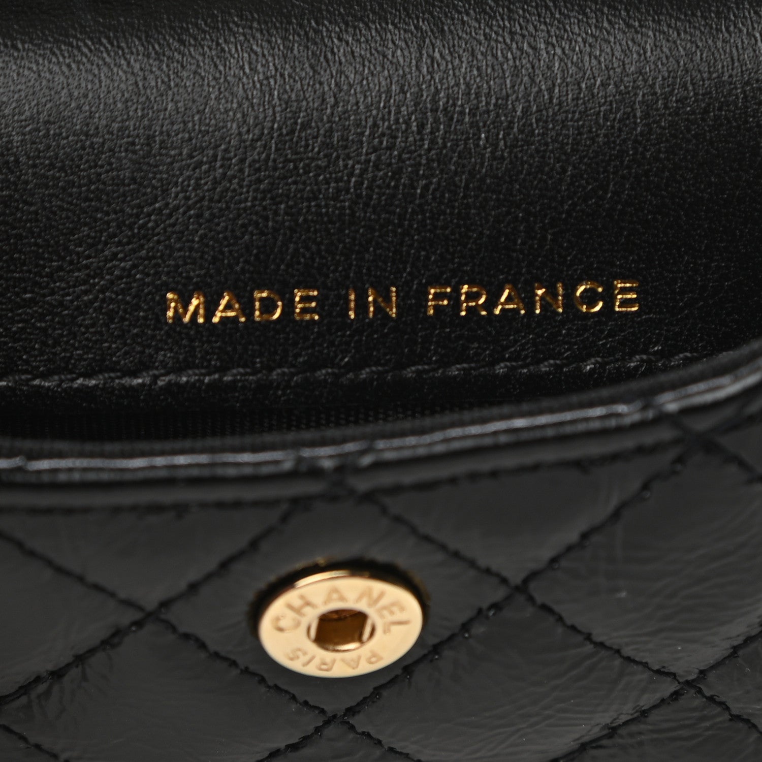 Chanel Shiny Aged Calfskin Quilted Waist Belt Bag Black 7 of 8