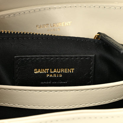 Saint Laurent Calfskin Y Quilted Monogram Toy Loulou Crossbody Bag Ivory 6 of 12