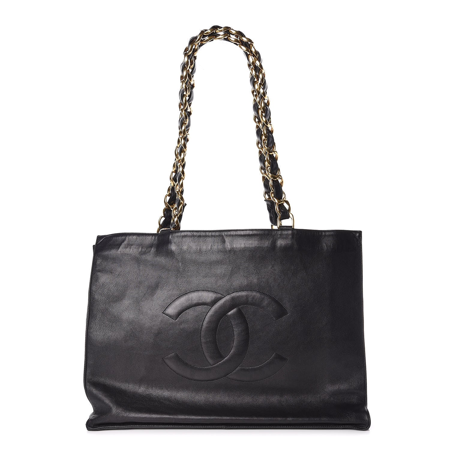 Chanel Lambskin CC Tote Black 1 of 9