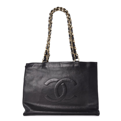 Chanel Lambskin CC Tote Black 1 of 9