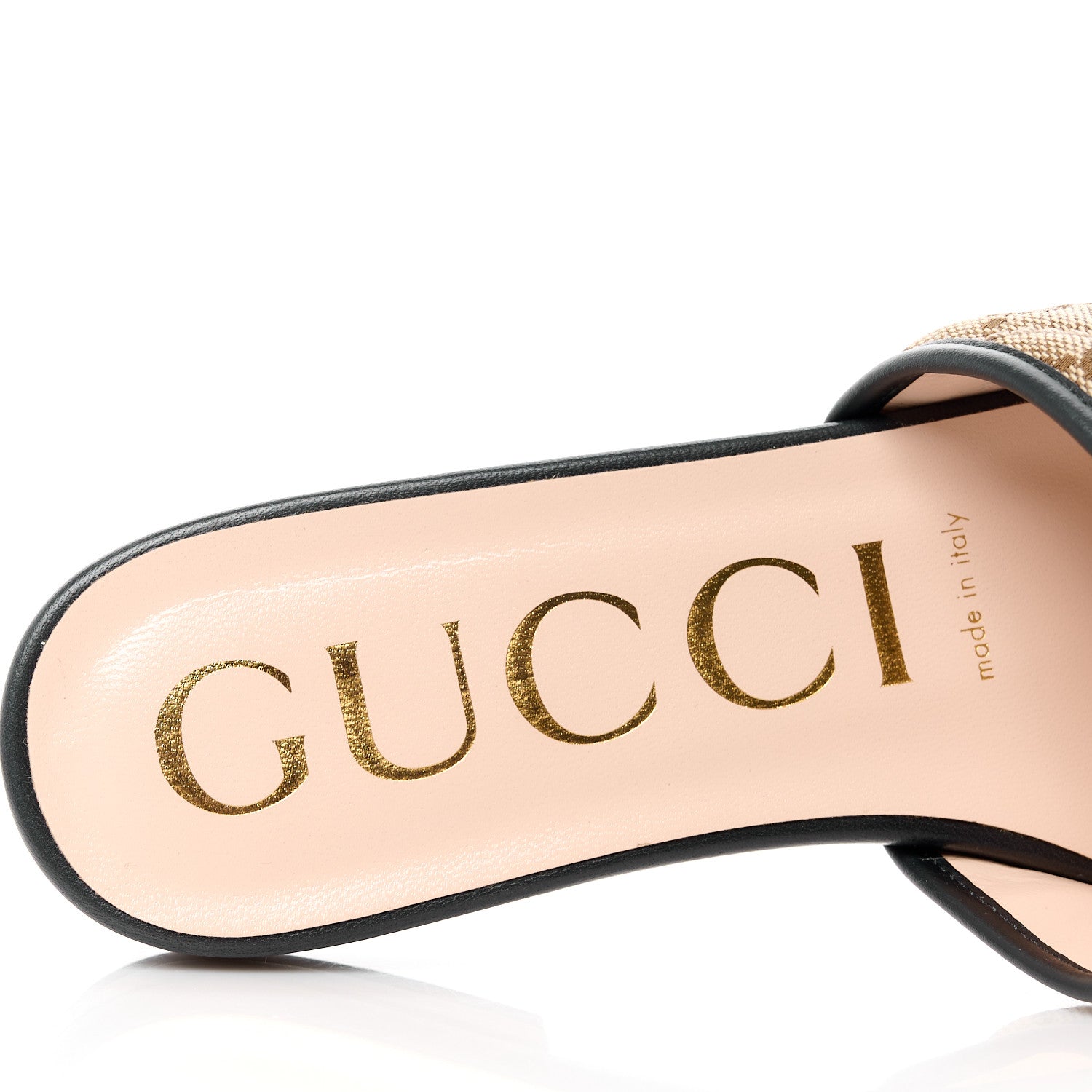 Gucci Monogram Matelasse Diagonal GG Marmont Flat Slide Sandals 39 Beige Ebony Black 7 of 10